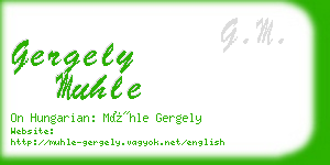 gergely muhle business card